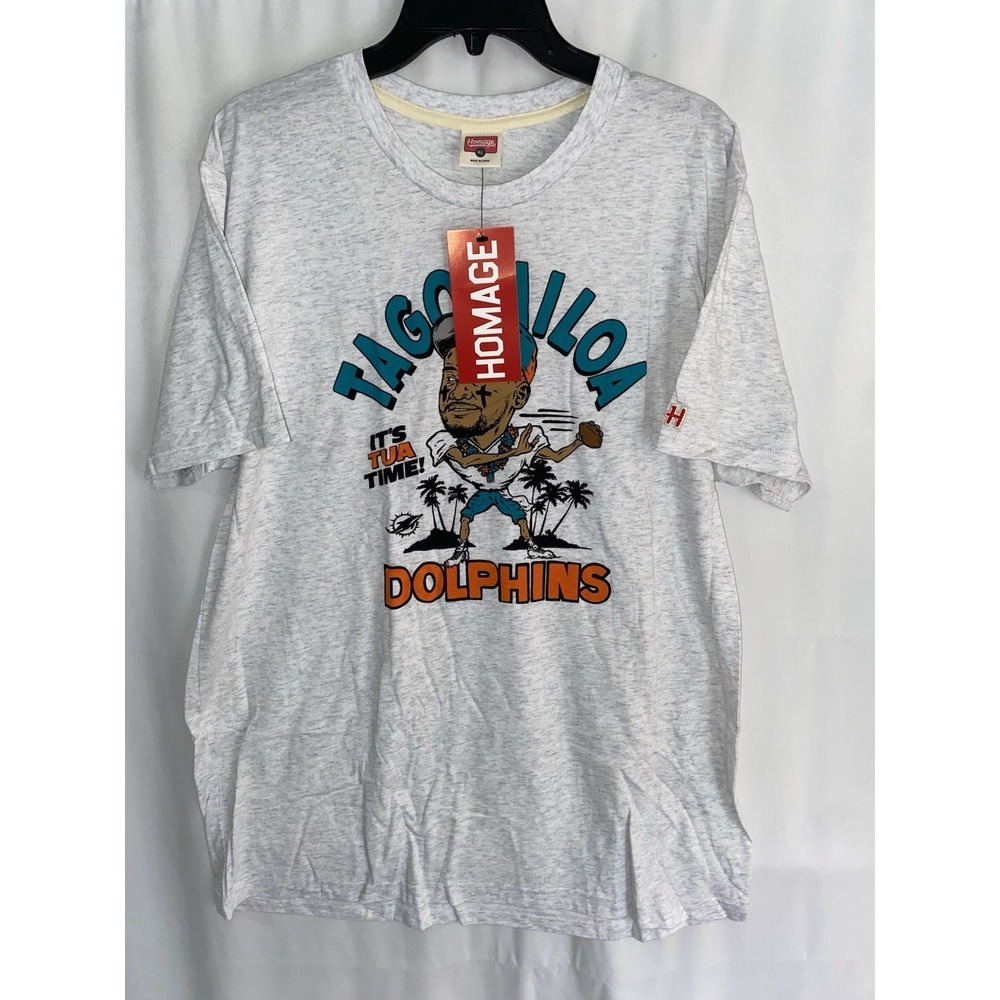 NWT Homage Tua Tagovailoa Miami Dolphins‎ Caricature T Shirt XL